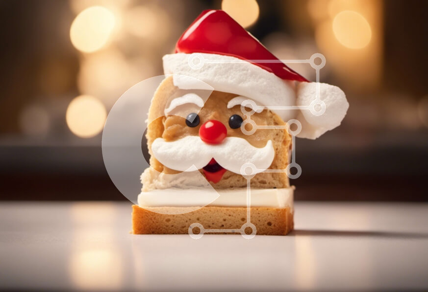 Intra Συλλεκτικό Ξύλινο Παζλ Plywood  4mm - Μπισκότο Άγιου Βασίλη σε ένα κέικ Σε Ξύλινο Κουτί - Διαστάσεις: 10x10 cm – 25 κομμάτια