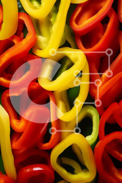 Intra Συλλεκτικό Ξύλινο Παζλ Plywood  4mm - Κοντινό πλάνο πολύχρωμες πιπεριές Σε Ξύλινο Κουτί - Διαστάσεις: 10x10 cm – 25 κομμάτια