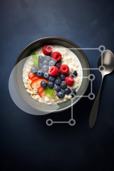 Intra Συλλεκτικό Ξύλινο Παζλ Plywood  4mm - Μπολ με πλιγούρι βρώμης με μούρα και γκρανόλα Σε Ξύλινο Κουτί - Διαστάσεις: 10x10 cm – 25 κομμάτια