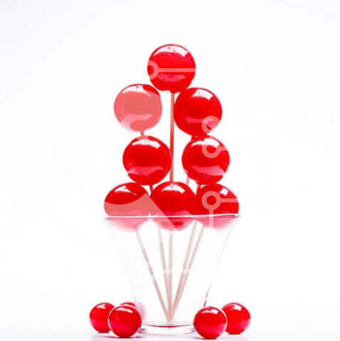 Intra Συλλεκτικό Ξύλινο Παζλ Plywood  4mm - Κόκκινα γλειφιτζούρια σε γυάλινο βάζο με Gummi Bears Σε Ξύλινο Κουτί - Διαστάσεις: 10x10 cm – 25 κομμάτια - Image 1