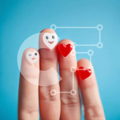 Intra Συλλεκτικό Ξύλινο Παζλ Plywood 4mm - Χέρι με Smileys και Hearts Nail Art Design Σε Ξύλινο Κουτί - Διαστάσεις: 10x10 cm – 25 κομμάτια - Image 1