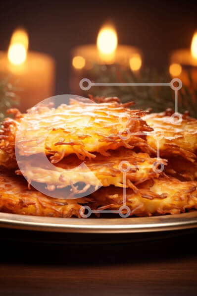 Intra Συλλεκτικό Ξύλινο Παζλ Plywood  4mm - Στοίβα από τηγανίτες με το φως των κεριών Σε Ξύλινο Κουτί - Διαστάσεις: 10x10 cm – 25 κομμάτια