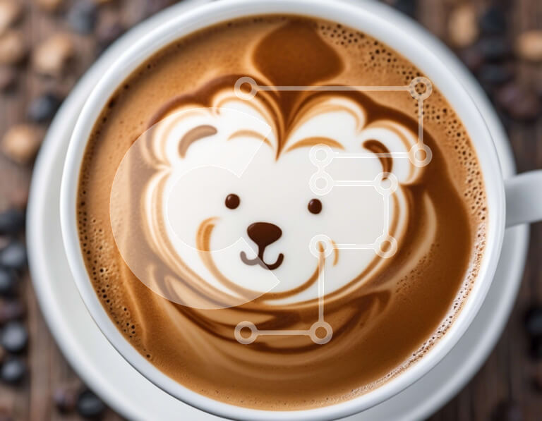 Intra Συλλεκτικό Ξύλινο Παζλ Plywood  4mm - Φλιτζάνι καφέ με Bear Art και κόκκους καφέ Σε Ξύλινο Κουτί - Διαστάσεις: 10x10 cm – 25 κομμάτια