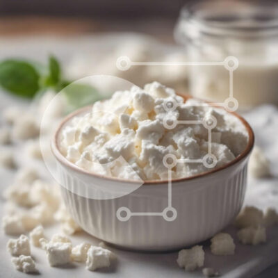 Intra Συλλεκτικό Ξύλινο Παζλ Plywood  4mm - Μπολ με τυρί Ricotta στο τραπέζι με πράσινα φύλλα Σε Ξύλινο Κουτί - Διαστάσεις: 10x10 cm – 25 κομμάτια - Image 1