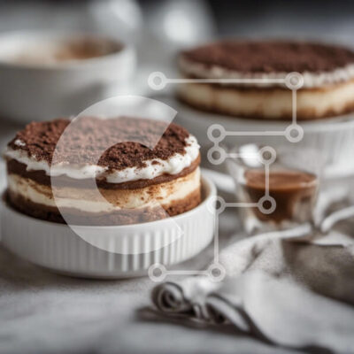 Intra Συλλεκτικό Ξύλινο Παζλ Plywood  4mm - Λαχταριστά επιδόρπια με σαντιγί και σάλτσα σοκολάτας Σε Ξύλινο Κουτί - Διαστάσεις: 10x10 cm – 25 κομμάτια - Image 1