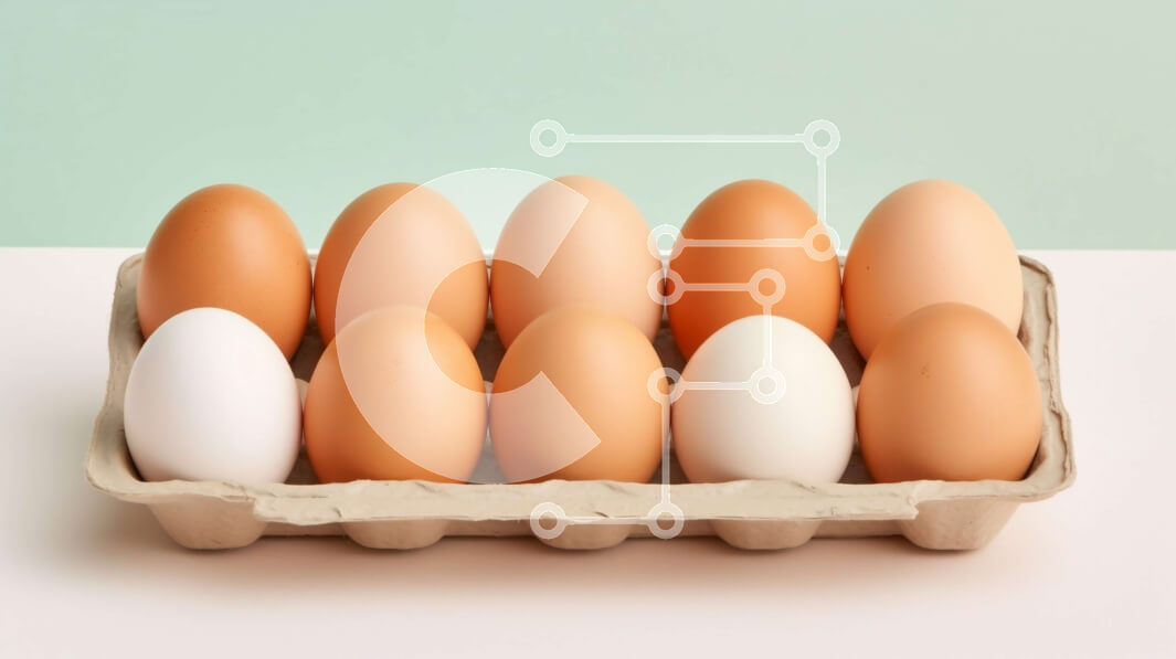 Intra Συλλεκτικό Ξύλινο Παζλ Plywood  4mm - Κουτί αυγών με καφέ και λευκά αυγά Σε Ξύλινο Κουτί - Διαστάσεις: 10x10 cm – 25 κομμάτια