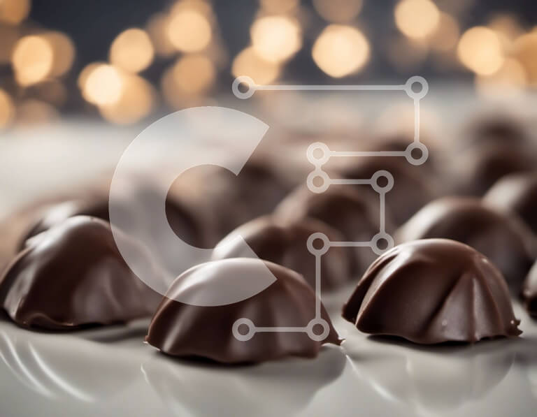 Intra Συλλεκτικό Ξύλινο Παζλ Plywood  4mm - Ανάμικτες καραμέλες σοκολάτας σε ένα πιάτο Σε Ξύλινο Κουτί - Διαστάσεις: 10x10 cm – 25 κομμάτια