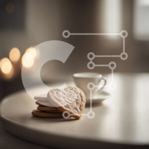 Intra Συλλεκτικό Ξύλινο Παζλ Plywood  4mm - Μπισκότα και τσάι σε σχήμα καρδιάς Σε Ξύλινο Κουτί - Διαστάσεις: 10x10 cm – 25 κομμάτια