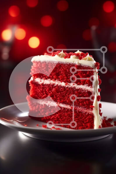 Intra Συλλεκτικό Ξύλινο Παζλ Plywood  4mm - Λαχταριστή εικόνα από Red Velvet Cake με κεράσια στην κορυφή Σε Ξύλινο Κουτί - Διαστάσεις: 10x10 cm – 25 κομμάτια