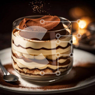 Intra Συλλεκτικό Ξύλινο Παζλ Plywood  4mm - Αφεθείτε σε ένα δελεαστικό κέικ λάβας σοκολάτας με κρεμώδες παγωτό βανίλια Σε Ξύλινο Κουτί - Διαστάσεις: 10x10 cm – 25 κομμάτια - Image 1