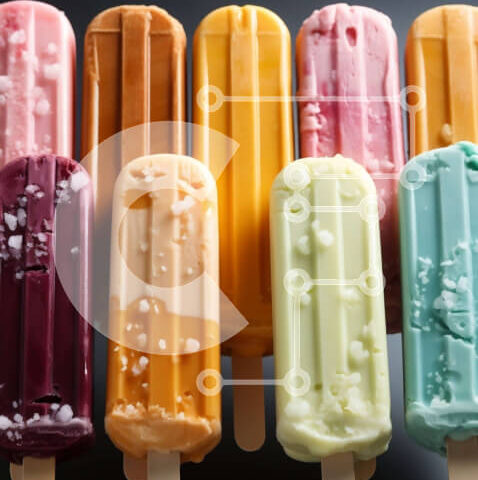 Intra Συλλεκτικό Ξύλινο Παζλ Plywood 4mm - Ομάδα από πολύχρωμα παγωτά παγωτού με διαφορετικές γεύσεις και χρώματα Σε Ξύλινο Κουτί - Διαστάσεις: 10x10 cm – 25 κομμάτια - Image 1