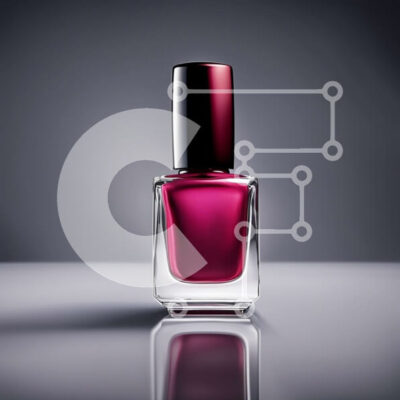 Intra Συλλεκτικό Ξύλινο Παζλ Plywood 4mm - Κομψό και μοντέρνο κόκκινο μπουκάλι βερνίκι νυχιών με μινιμαλιστικό σχέδιο Σε Ξύλινο Κουτί - Διαστάσεις: 10x10 cm – 25 κομμάτια - Image 1