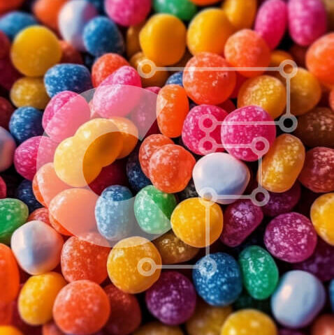 Intra Συλλεκτικό Ξύλινο Παζλ Plywood  4mm - Φωτεινός και πολύχρωμος σωρός καραμέλας Σε Ξύλινο Κουτί - Διαστάσεις: 10x10 cm – 25 κομμάτια - Image 1