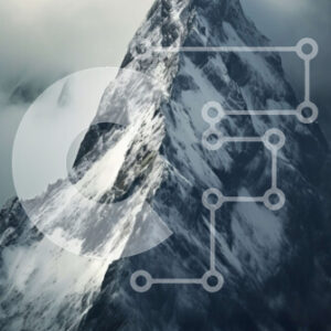 Intra Συλλεκτικό Ξύλινο Παζλ Plywood  4mm - Όμορφη εικόνα ενός χιονισμένου βουνού με σύννεφα στο φόντο Σε Ξύλινο Κουτί - Διαστάσεις: 10x10 cm – 25 κομμάτια