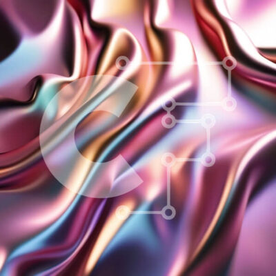 Intra Συλλεκτικό Ξύλινο Παζλ Plywood  4mm - Εκπληκτική κινηματογράφηση σε πρώτο πλάνο από λαμπερό μεταλλικό ύφασμα σε στροβιλιζόμενα χρώματα Σε Ξύλινο Κουτί - Διαστάσεις: 10x10 cm – 25 κομμάτια - Image 1