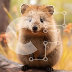 Intra Συλλεκτικό Ξύλινο Παζλ Plywood  4mm - Χαριτωμένη εικόνα ενός καφέ μαρσιποφόρου σε ένα δάσος Σε Ξύλινο Κουτί - Διαστάσεις: 10x10 cm – 25 κομμάτια