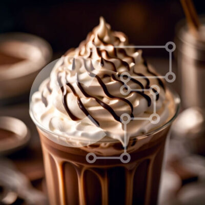 Intra Συλλεκτικό Ξύλινο Παζλ Plywood  4mm - Αφεθείτε στο τέλειο μιλκσέικ σοκολάτας με σαντιγί και σιρόπι σοκολάτας Σε Ξύλινο Κουτί - Διαστάσεις: 10x10 cm – 25 κομμάτια - Image 1