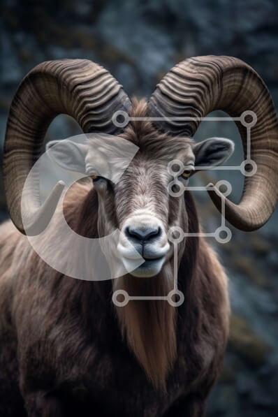 Intra Συλλεκτικό Ξύλινο Παζλ Plywood  4mm - Εντυπωσιακή εικόνα ενός μεγάλου καφέ κριού Σε Ξύλινο Κουτί - Διαστάσεις: 10x10 cm – 25 κομμάτια