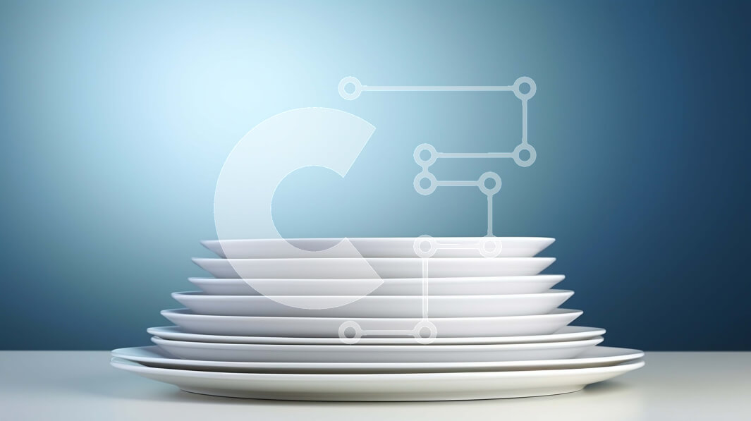 Intra Συλλεκτικό Ξύλινο Παζλ Plywood  4mm - Στοίβα από λευκά πιάτα σε ένα τραπέζι Σε Ξύλινο Κουτί - Διαστάσεις: 10x10 cm – 25 κομμάτια