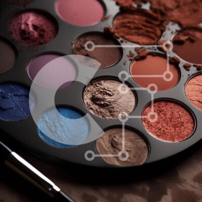 Intra Συλλεκτικό Ξύλινο Παζλ Plywood  4mm - Ποικιλία αποχρώσεων από σκιές ματιών, ρουζ και highlighter σε μια παλέτα μακιγιάζ Σε Ξύλινο Κουτί - Διαστάσεις: 10x10 cm – 25 κομμάτια - Image 1