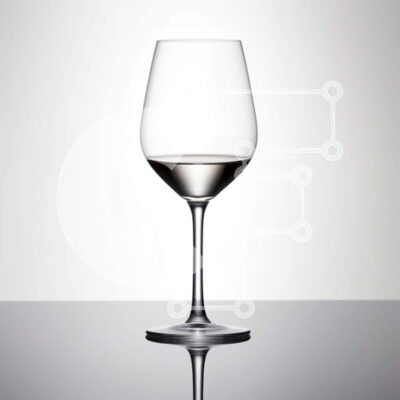 Intra Συλλεκτικό Ξύλινο Παζλ Plywood 4mm - Λευκό ποτήρι κρασιού σε γκρίζα επιφάνεια - Φωτογραφία Αρχείου Σε Ξύλινο Κουτί - Διαστάσεις: 10x10 cm – 25 κομμάτια - Image 1