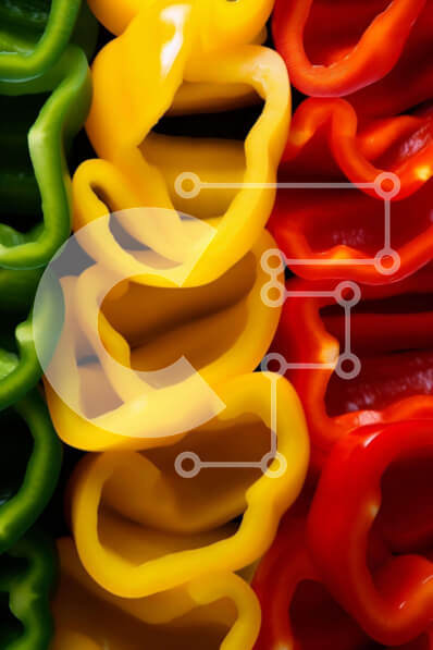 Intra Συλλεκτικό Ξύλινο Παζλ Plywood  4mm - Κοντινό πλάνο πολύχρωμες πιπεριές Σε Ξύλινο Κουτί - Διαστάσεις: 10x10 cm – 25 κομμάτια