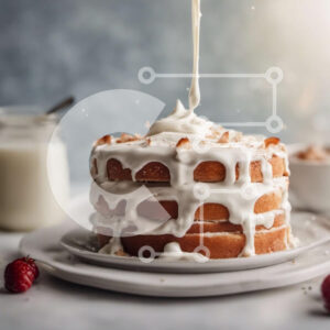 Intra Συλλεκτικό Ξύλινο Παζλ Plywood  4mm - Στοίβα από τηγανίτες με γλάσο και φρέσκες φράουλες Σε Ξύλινο Κουτί - Διαστάσεις: 10x10 cm – 25 κομμάτια