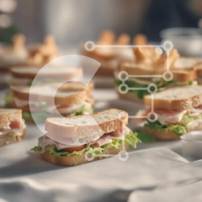 Intra Συλλεκτικό Ξύλινο Παζλ Plywood 4mm - Ποικιλία σάντουιτς σε ένα τραπέζι Σε Ξύλινο Κουτί - Διαστάσεις: 10x10 cm – 25 κομμάτια - Image 1