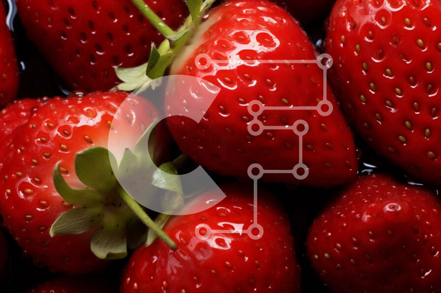 Intra Συλλεκτικό Ξύλινο Παζλ Plywood  4mm - Κοντινό πλάνο κόκκινες φράουλες που τακτοποιούνται σε κύκλο Σε Ξύλινο Κουτί - Διαστάσεις: 10x10 cm – 25 κομμάτια