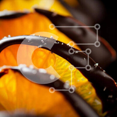 Intra Συλλεκτικό Ξύλινο Παζλ Plywood  4mm - Φέτες πορτοκαλιού καλυμμένες με σοκολάτα και πασπαλίζουμε με ζάχαρη Σε Ξύλινο Κουτί - Διαστάσεις: 10x10 cm – 25 κομμάτια - Image 1