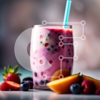 Intra Συλλεκτικό Ξύλινο Παζλ Plywood  4mm - Λαχταριστό Smoothie φρούτων με φρέσκα υλικά Σε Ξύλινο Κουτί - Διαστάσεις: 10x10 cm – 25 κομμάτια - Image 1