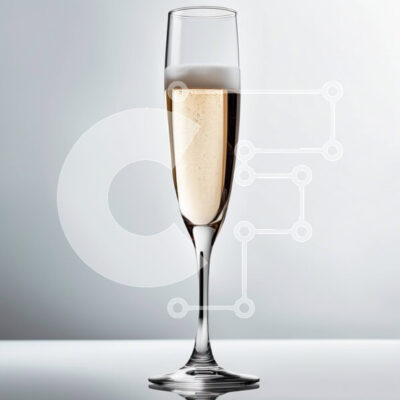 Intra Συλλεκτικό Ξύλινο Παζλ Plywood 4mm - Δροσιστικό ποτήρι σαμπάνιας με φυσαλίδες Σε Ξύλινο Κουτί - Διαστάσεις: 10x10 cm – 25 κομμάτια - Image 1