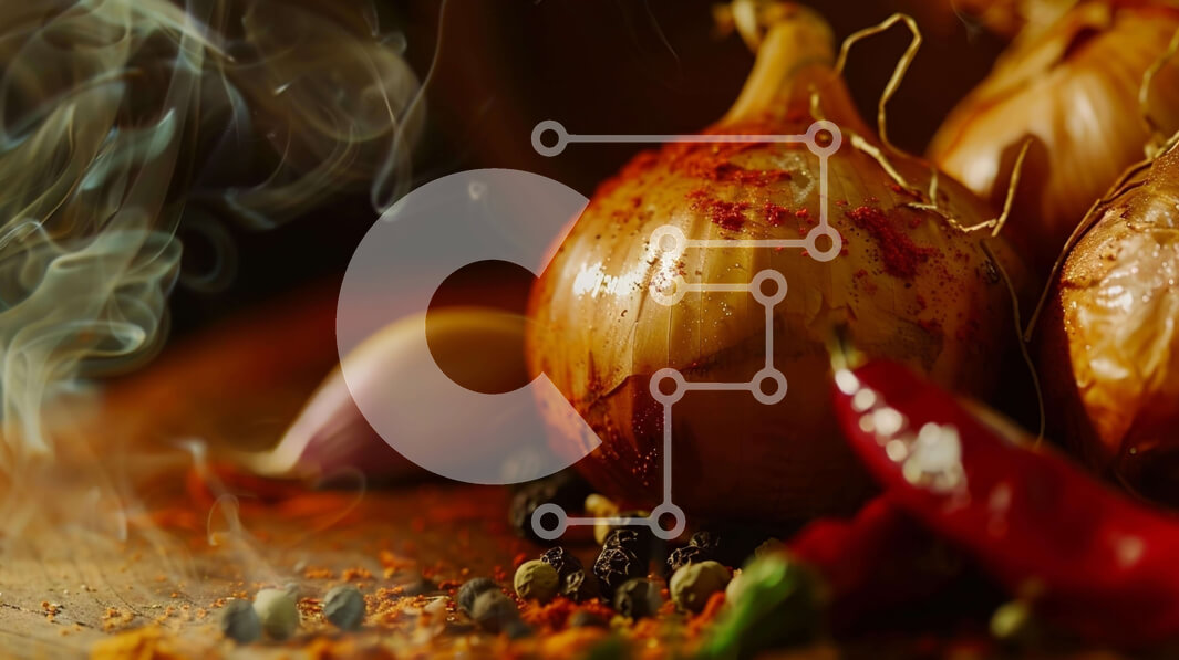 Intra Συλλεκτικό Ξύλινο Παζλ Plywood  4mm - Υλικά μαγειρικής σε ξύλινο τραπέζι με καπνό Σε Ξύλινο Κουτί - Διαστάσεις: 10x10 cm – 25 κομμάτια