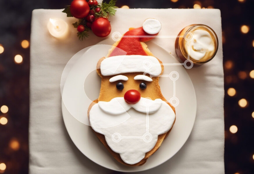 Intra Συλλεκτικό Ξύλινο Παζλ Plywood  4mm - Τηγανίτα Άγιου Βασίλη με φλιτζάνι καφέ Σε Ξύλινο Κουτί - Διαστάσεις: 10x10 cm – 25 κομμάτια