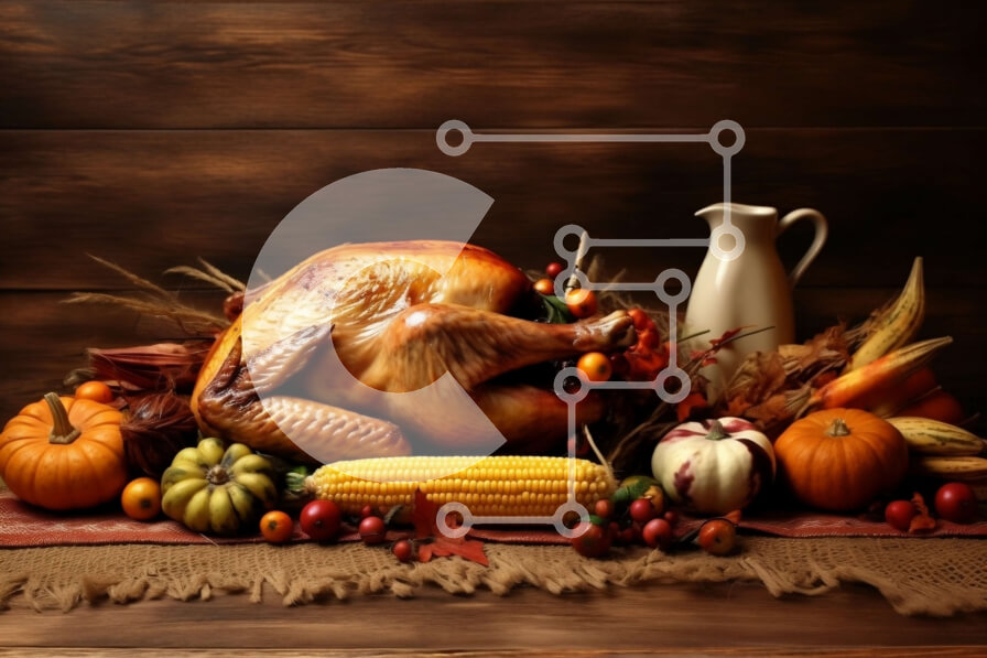 Intra Συλλεκτικό Ξύλινο Παζλ Plywood  4mm - Νόστιμη ψητή γαλοπούλα με ποικιλία φθινοπωρινών λαχανικών Σε Ξύλινο Κουτί - Διαστάσεις: 10x10 cm – 25 κομμάτια