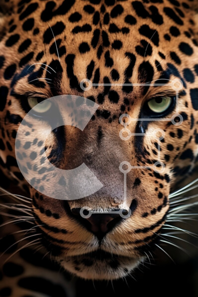 Intra Συλλεκτικό Ξύλινο Παζλ Plywood  4mm - Εκπληκτική κοντινή εικόνα του προσώπου ενός Jaguar Σε Ξύλινο Κουτί - Διαστάσεις: 10x10 cm – 25 κομμάτια