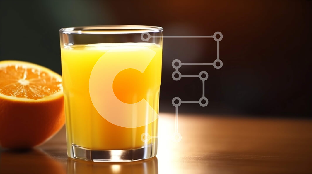 Intra Συλλεκτικό Ξύλινο Παζλ Plywood  4mm - Ποτήρι χυμό πορτοκαλιού με φέτα πορτοκάλι σε ξύλινο τραπέζι Σε Ξύλινο Κουτί - Διαστάσεις: 10x10 cm – 25 κομμάτια