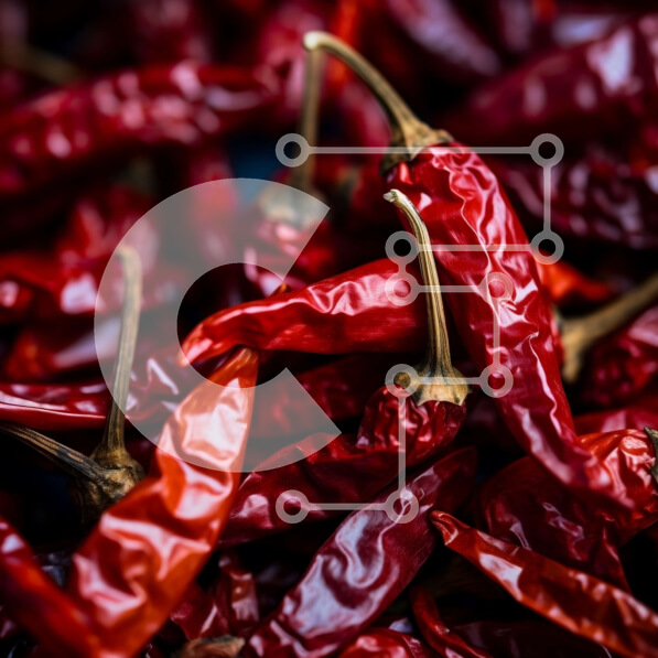 Intra Συλλεκτικό Ξύλινο Παζλ Plywood  4mm - Σωρός από κόκκινες πιπεριές τσίλι Σε Ξύλινο Κουτί - Διαστάσεις: 10x10 cm – 25 κομμάτια