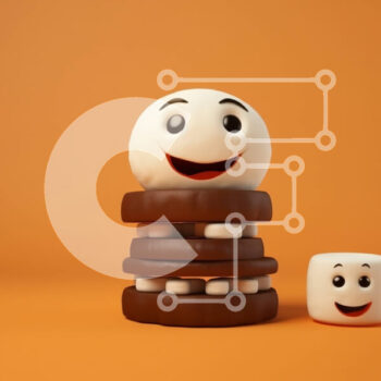 Intra Συλλεκτικό Ξύλινο Παζλ Plywood  4mm - Marshmallows καλυμμένα με σοκολάτα στοιβαγμένα το ένα πάνω στο άλλο Σε Ξύλινο Κουτί - Διαστάσεις: 10x10 cm – 25 κομμάτια - Image 1