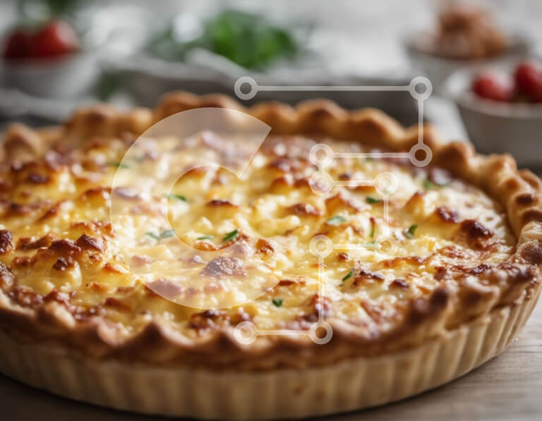 Intra Συλλεκτικό Ξύλινο Παζλ Plywood  4mm - Τυρόπιτα με φράουλες Σε Ξύλινο Κουτί - Διαστάσεις: 10x10 cm – 25 κομμάτια