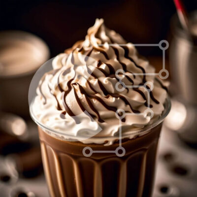 Intra Συλλεκτικό Ξύλινο Παζλ Plywood  4mm - Αφεθείτε σε ένα Decadent Milkshake σοκολάτας με σαντιγί και σιρόπι σοκολάτας Σε Ξύλινο Κουτί - Διαστάσεις: 10x10 cm – 25 κομμάτια - Image 1