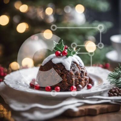 Intra Συλλεκτικό Ξύλινο Παζλ Plywood  4mm - Διακοσμημένο επιδόρπιο με μούρα στο λευκό πιάτο Σε Ξύλινο Κουτί - Διαστάσεις: 10x10 cm – 25 κομμάτια - Image 1