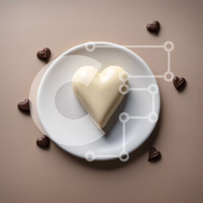 Intra Συλλεκτικό Ξύλινο Παζλ Plywood  4mm - Κέικ σοκολάτας σε σχήμα καρδιάς - Νόστιμο επιδόρπιο για την ημέρα του Αγίου Βαλεντίνου Σε Ξύλινο Κουτί - Διαστάσεις: 10x10 cm – 25 κομμάτια - Image 1