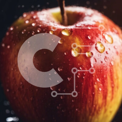 Intra Συλλεκτικό Ξύλινο Παζλ Plywood 4mm - Κόκκινο μήλο με σταγονίδια νερού - φρέσκο και ζουμερό Σε Ξύλινο Κουτί - Διαστάσεις: 10x10 cm – 25 κομμάτια - Image 1