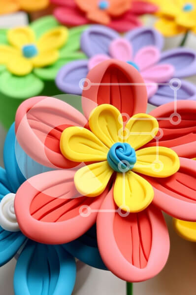 Intra Συλλεκτικό Ξύλινο Παζλ Plywood  4mm - Πολύχρωμη ανθοσύνθεση Σε Ξύλινο Κουτί - Διαστάσεις: 10x10 cm – 25 κομμάτια