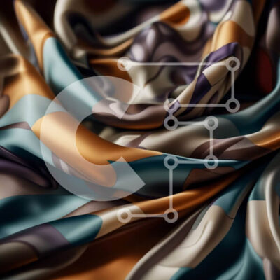 Intra Συλλεκτικό Ξύλινο Παζλ Plywood  4mm - Κομψή κινηματογράφηση σε πρώτο πλάνο αφηρημένου υφάσματος με σχέδια σε εκλεπτυσμένους τόνους Σε Ξύλινο Κουτί - Διαστάσεις: 10x10 cm – 25 κομμάτια - Image 1