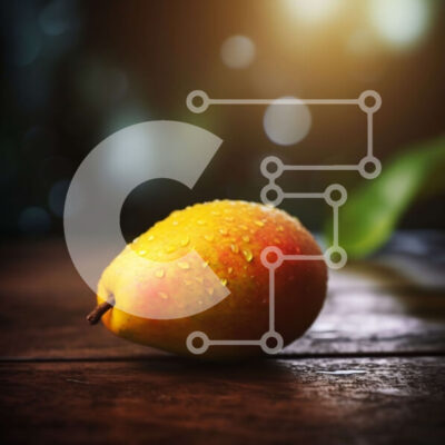 Intra Συλλεκτικό Ξύλινο Παζλ Plywood 4mm - Κυκλοθυμική εικόνα ενός ώριμου μάνγκο σε ένα ξύλινο τραπέζι Σε Ξύλινο Κουτί - Διαστάσεις: 10x10 cm – 25 κομμάτια - Image 1