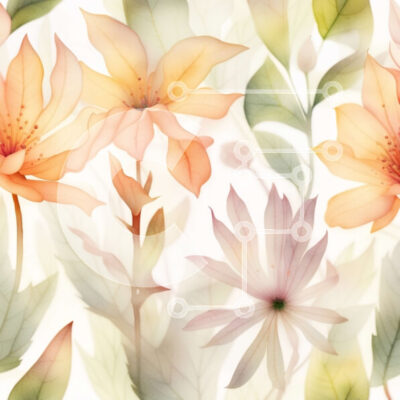 Intra Συλλεκτικό Ξύλινο Παζλ Plywood  4mm - Ακουαρέλα Floral μοτίβο με ροζ και πράσινα λουλούδια Σε Ξύλινο Κουτί - Διαστάσεις: 10x10 cm – 25 κομμάτια - Image 1