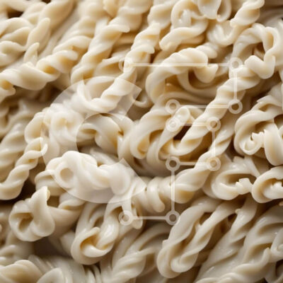 Intra Συλλεκτικό Ξύλινο Παζλ Plywood  4mm - Νόστιμη εικόνα των λευκών νουντλς σε ένα μπολ Σε Ξύλινο Κουτί - Διαστάσεις: 10x10 cm – 25 κομμάτια - Image 1