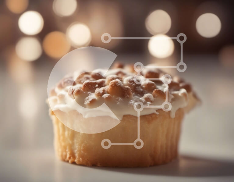 Intra Συλλεκτικό Ξύλινο Παζλ Plywood  4mm - Λαχταριστό Cupcake με γλάσο και ψεκασμούς Σε Ξύλινο Κουτί - Διαστάσεις: 10x10 cm – 25 κομμάτια